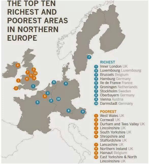 JamesMelville's tweet photo. This map clearly highlights that Tory Britain has become the land of haves and have nots. http://t.co/wnmqVkGYgu