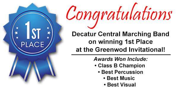 Decatur Central Marching Band First Place Medal
