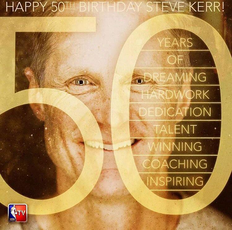 Wishing a happy birthday to the champion head coach Steve Kerr. 