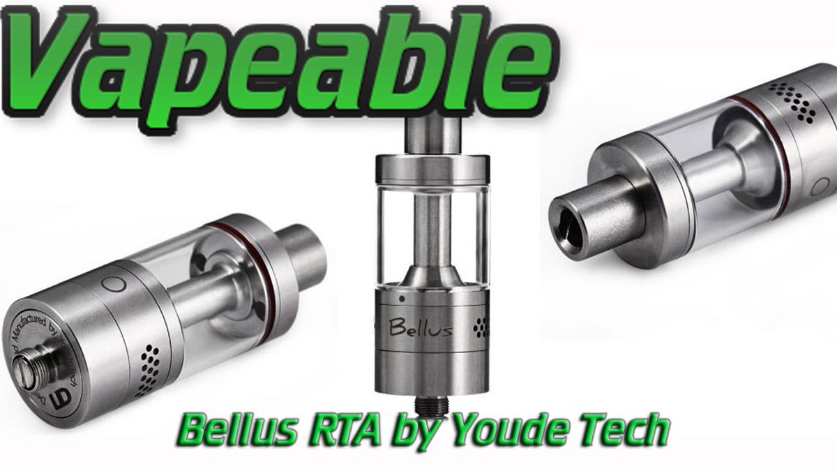 Vapeable's tweet photo. Bellus RTA by Youde Tech Review https://t.co/X88ErQybAS via @YoudeTech http://t.co/WbUKme0Odd #vape #review http://t.co/12tOgcyxV4