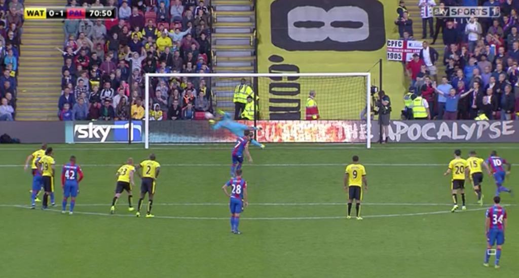 Cabaye makes it 1-0. The team scoring 1st has won in all 6 of Crystal Palace's PL games this season