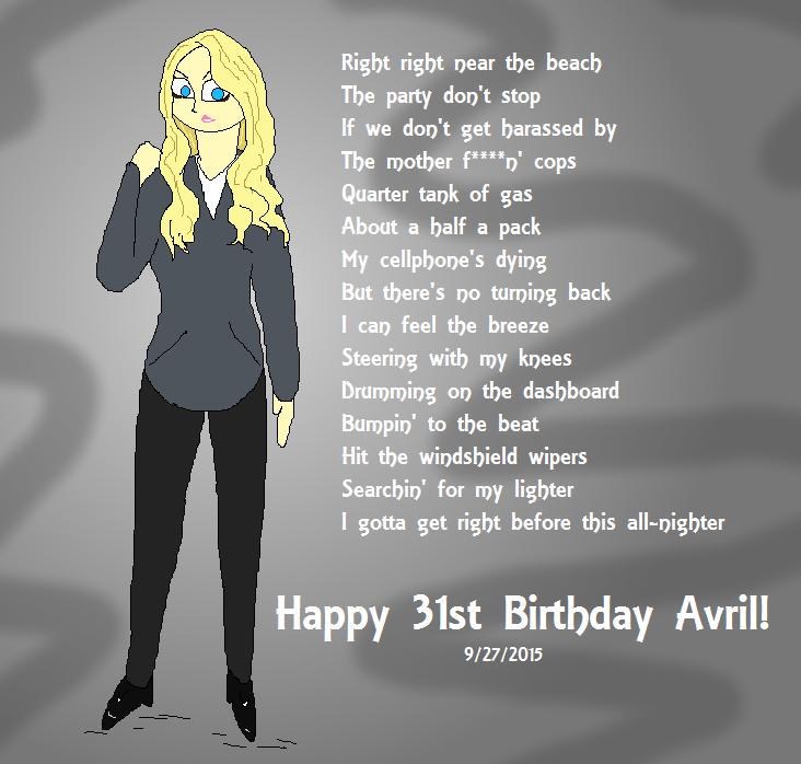 Happy 31st birthday Avril Lavigne! 