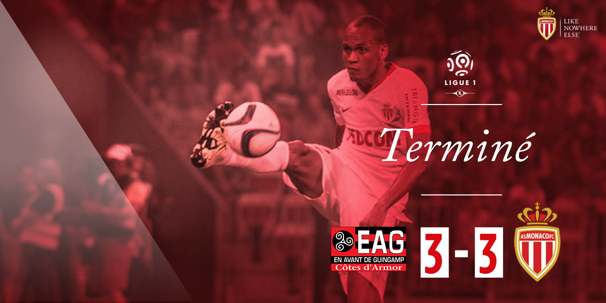 AS_Monaco's tweet photo. Alors qu’ils ont mené trois fois au score, les Rouge et Blanc doivent se contenter du match nul. (3-3) #EAGASM http://t.co/tq5ZlkVc94