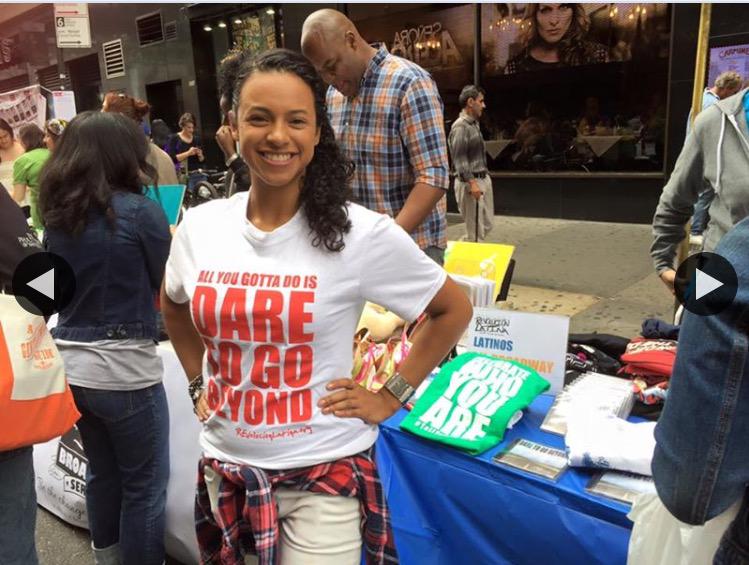 Broadway fans are Daring To Go Beyond at our table at the Broadway Cares/Equity Fights AIDS #bwayfleamarket