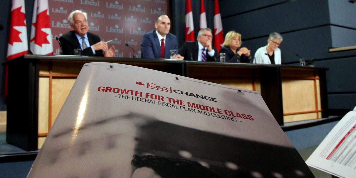 HuffPostCanada's tweet photo. Liberals' fiscal plan hangs on finding $6.5 billion in savings in 4 years: http://t.co/bK093c9krf #cdnpoli #elxn42 http://t.co/hjWQQPC1Y0