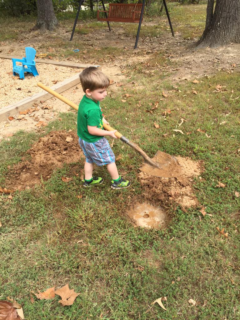 Future #AmericanNinjaWarrior helping me build my #salmonladder. <a href="/ninjawarrior/">Ninja Warrior</a>