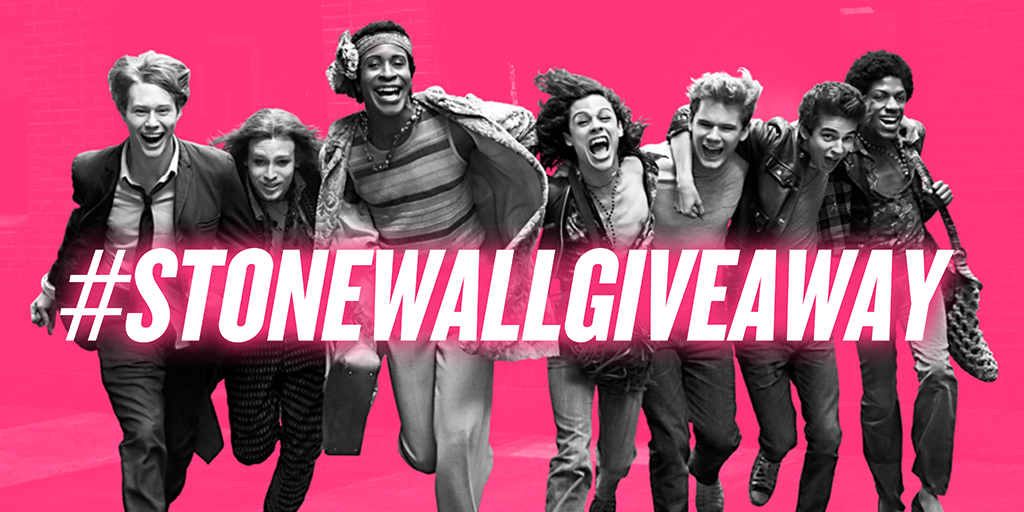 ICYMI: Tweet a pic of your #Stonewall ticket w/ #StonewallGiveaway for a chance to win swag!