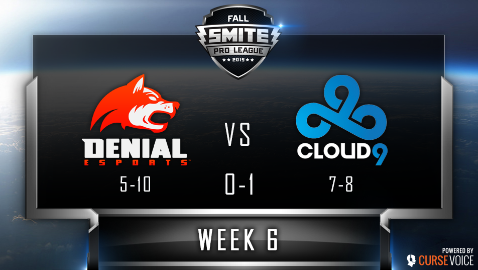Smite2Esports's tweet photo. .@Cloud9gg take the Fire Giant and siege the Titan of @DenialEsports to gain the match 1 victory. GGWP #SPL http://t.co/rNTzKylaBT