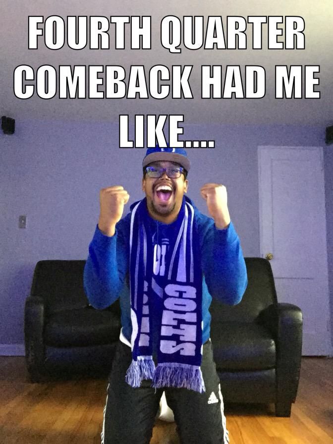 TryMyBananas's tweet photo. @Colts @NFL @ESPNNFL #ColtsNation #COLTSTRONG #Colts http://t.co/T2L2Am4smJ