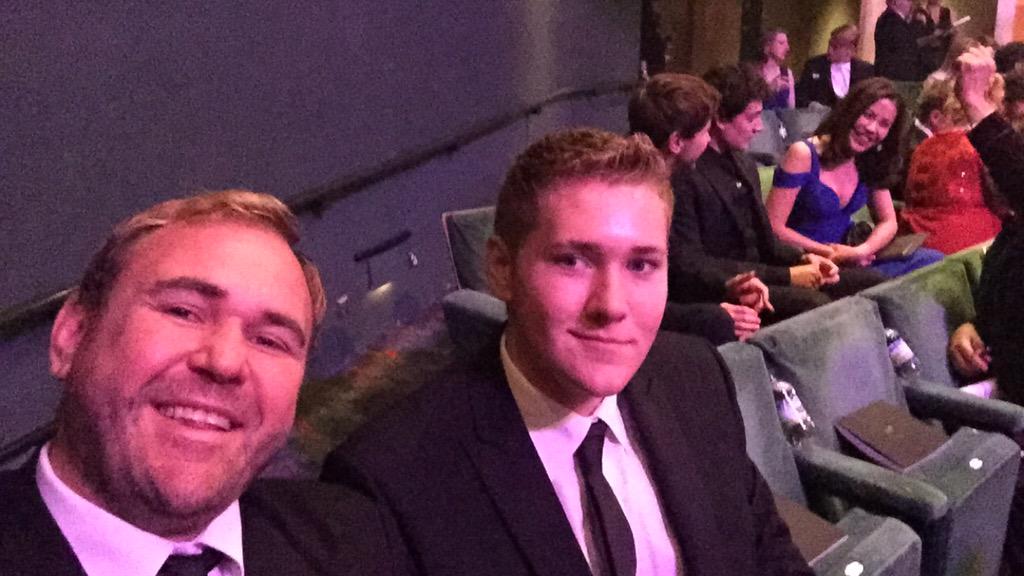In the baftas with dad <a href="/ScottQuinnell/">Scott Quinnell</a>