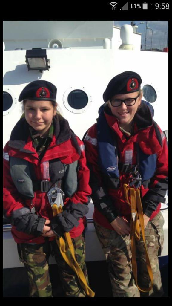 Two of our cadets currently #offshore on board #jackpetchey #seacadets #seriousfun
