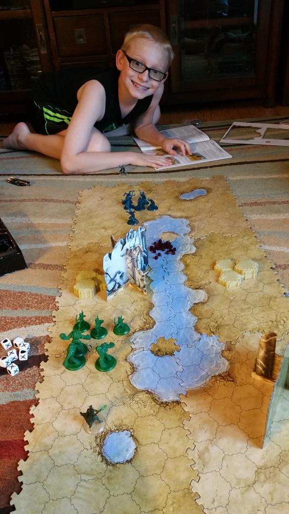MegabugMegan's tweet photo. Love my Logan and his love of board games. #growingupfast #whendadsaway http://t.co/nE0O2CWONw