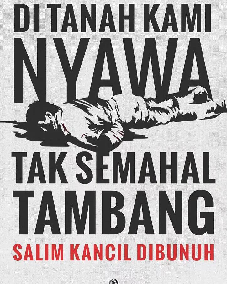 Lagi PETANI dibunuh krn menolak tambang di Lumajang. Hebat kalian pemerintah yg slalu lindungi Mafia! #tinjumusuhalam