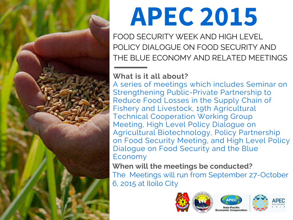 #PNPforAPEC2015 continues to ensure a 'zero crime incidence' in Iloilo as #APEC2015 meetings now tackle food security