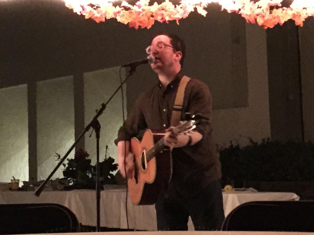 Robbie Horlick of <a href="/BookClubAtlanta/">Book Club (The Band)</a> performing <a href="/TempleSinaiAtl/">Temple Sinai</a>'s Sushi in the Sukkah event #JewishMusic #JewishATL