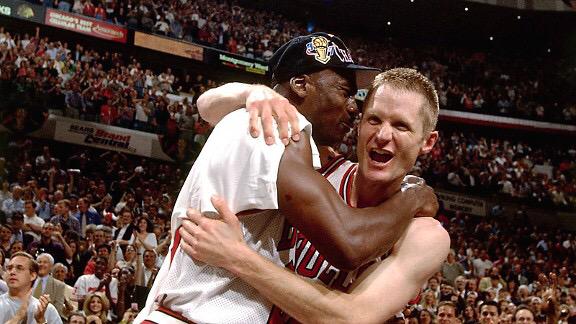 Happy 50th birthday to Warriors head coach Steve Kerr. His career 45.4% from 3 point is the best in NBA history. 