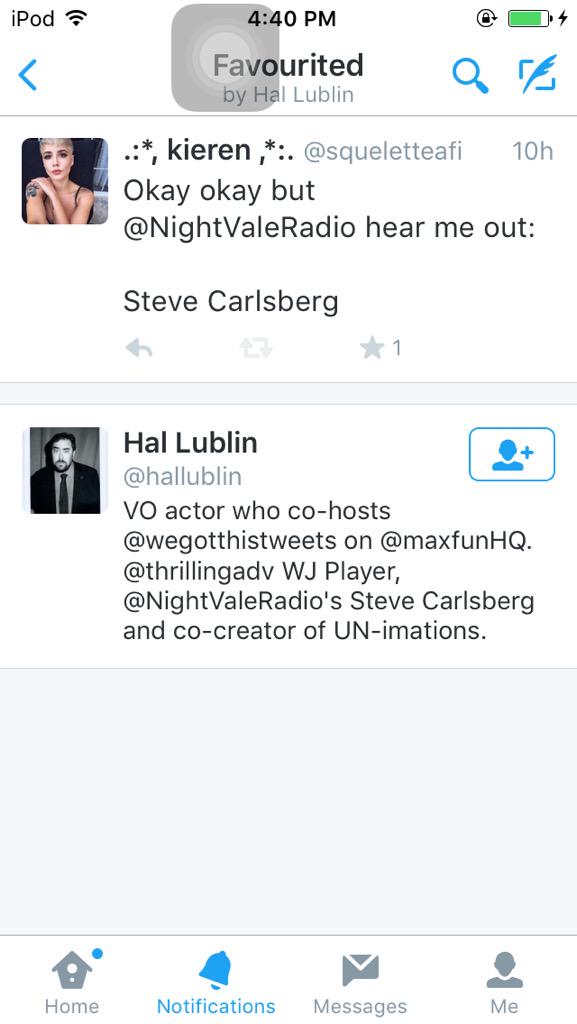 VolatileHonesty's tweet image. //Guys Halloween is coming and i got a fav from /THE/ Steve Carlsberg of Welcome To Night Vale