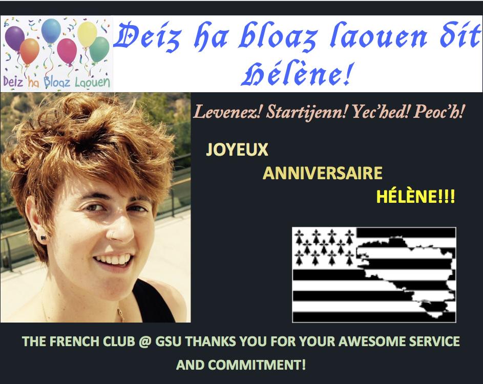 Fresh Gsu Shout Out To Our Very Own Helene Goarzin On Her Birthday Joyeux Anniversaire Helene Freshgsu Loves You Http T Co Bl0rsfrs8v