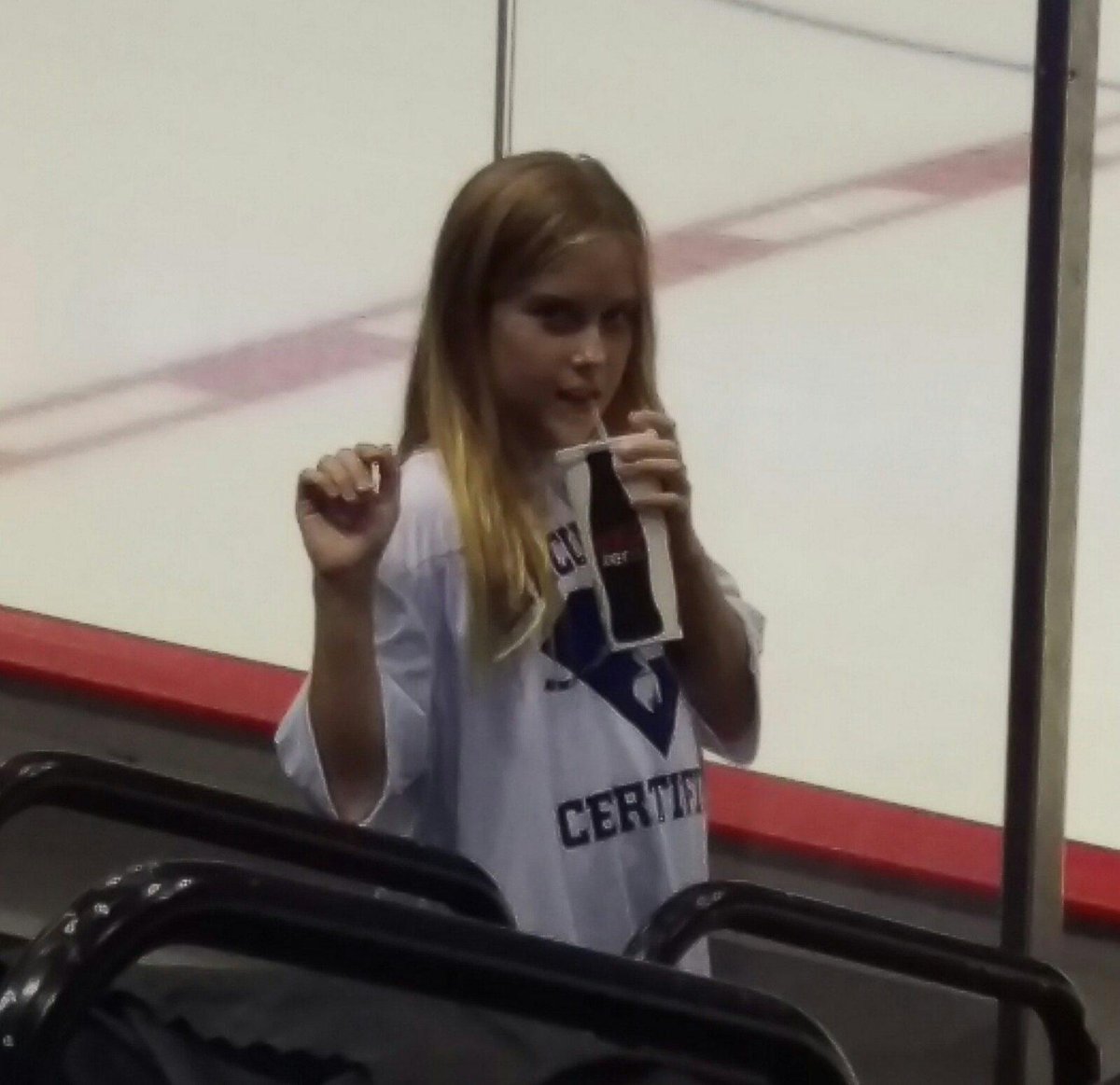 thoen88's tweet photo. Will make her video debut during the pregame ceremony of the #mnwild home opener. #CheckTheHair http://t.co/4AyF7r07UJ