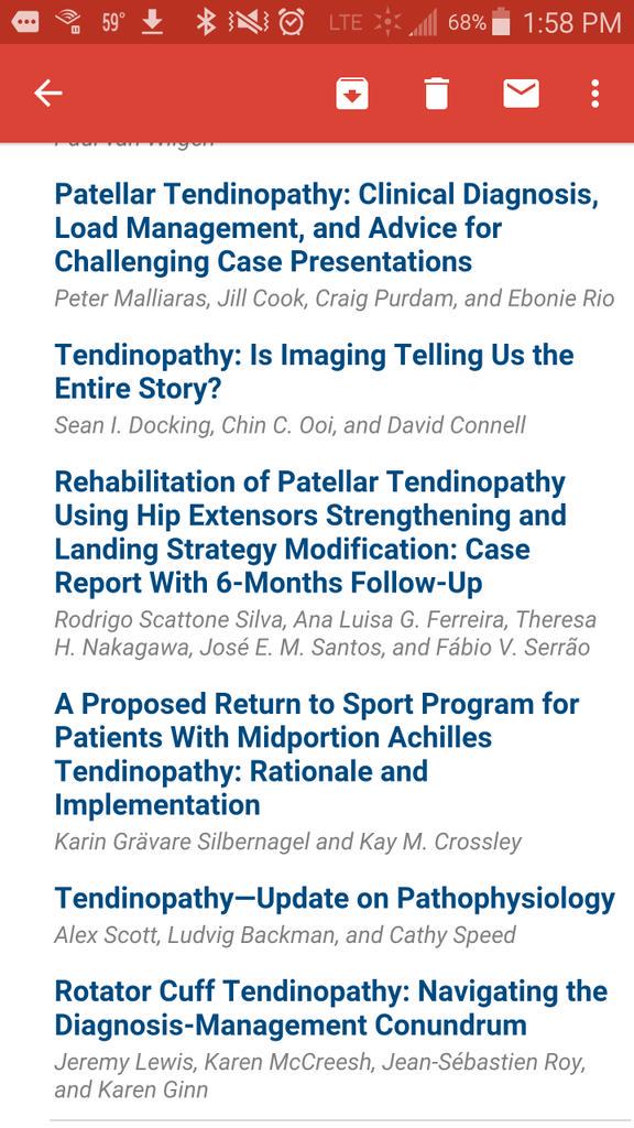 scotmorrsn's tweet image. Solid #tendinapathy papers PUP @JOSPT jospt.org/doi/abs/10.251… via @JeremyLewisPT @ProfJillCook @DrPeteMalliaras etc