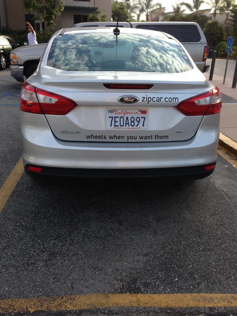 EdwardNjoo's tweet photo. Zipcars live here at LMU! You could save hundreds of dollars per year by using Zipcar! #whatmakesmefree http://t.co/0w3mK411Bm
