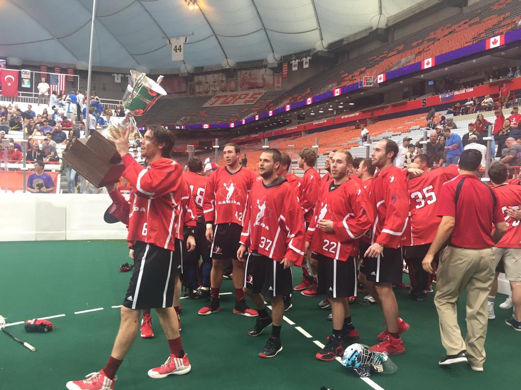 OntarioLacrosse's tweet photo. FINAL FROM @WILC_2015 
@CanadaLacrosse 12
@iroquoisnatslax 8

DYK: Team Canada stays undefeated in International Play http://t.co/tMz6xY47Zi