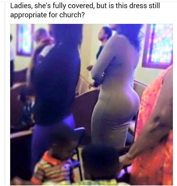 gabriel__sion's tweet photo. #OnTopicTalkShow is there anything wrong with a woman wearing this outfit (tight dress) to church? If so, why? http://t.co/cnK6C8kzvy
