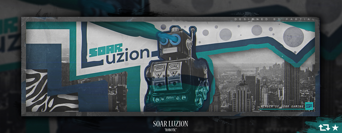 p4rtial's tweet image. “Robotic” Header for for @Luzions 

All Favourites and Retweets appreciated!