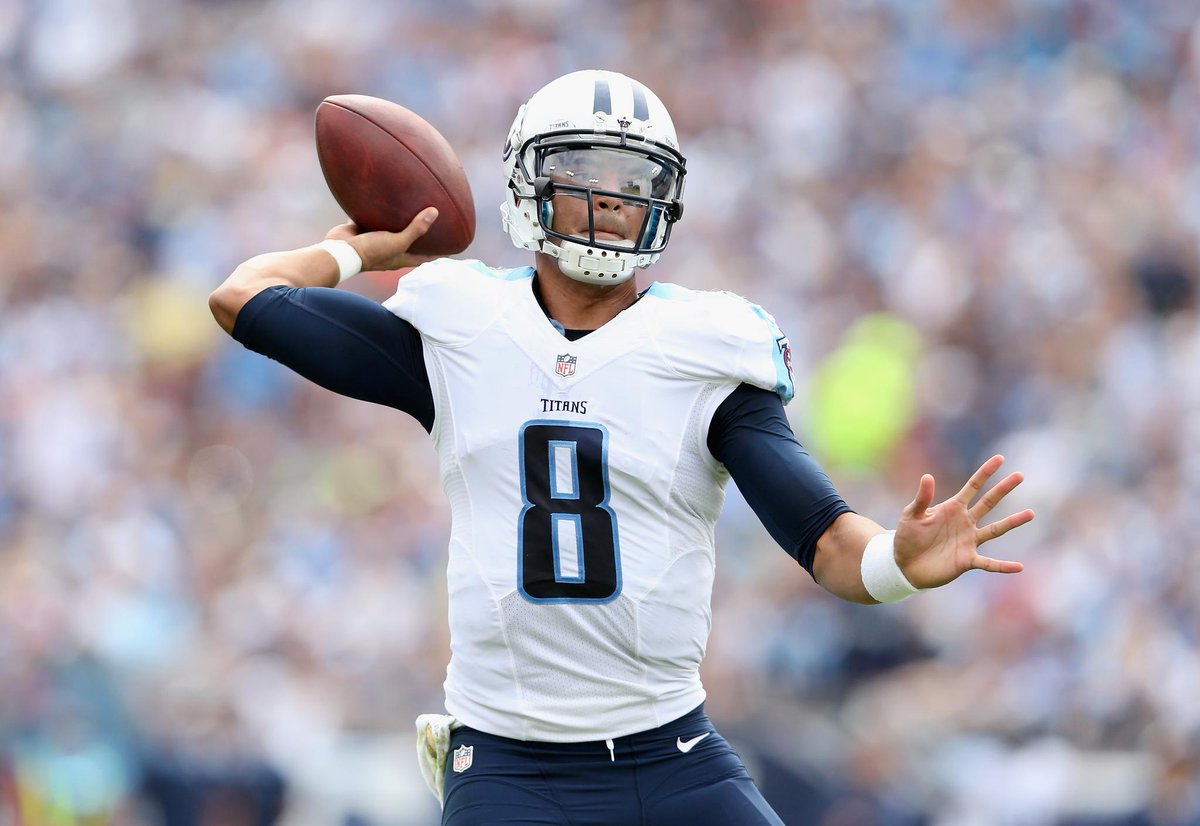 SportsCenter's tweet photo. Marcus Mariota has 8 Pass TD through his first 3 NFL games, tying Mark Rypien's NFL record for most all-time. http://t.co/lrq2paIWvM