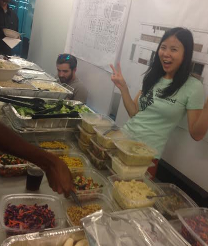 TSWDMV's tweet image. While judges select the winner of #FlipTheRatio , the crowd is eating delish food courtsey of @ccbid @AEDBizInvest