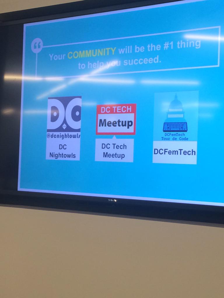 TSWDMV's tweet image. Community is key. A big thank you for your support. @DCFemTech @dcnightowls @dctechmeetup #swdcwomen #fliptheratio