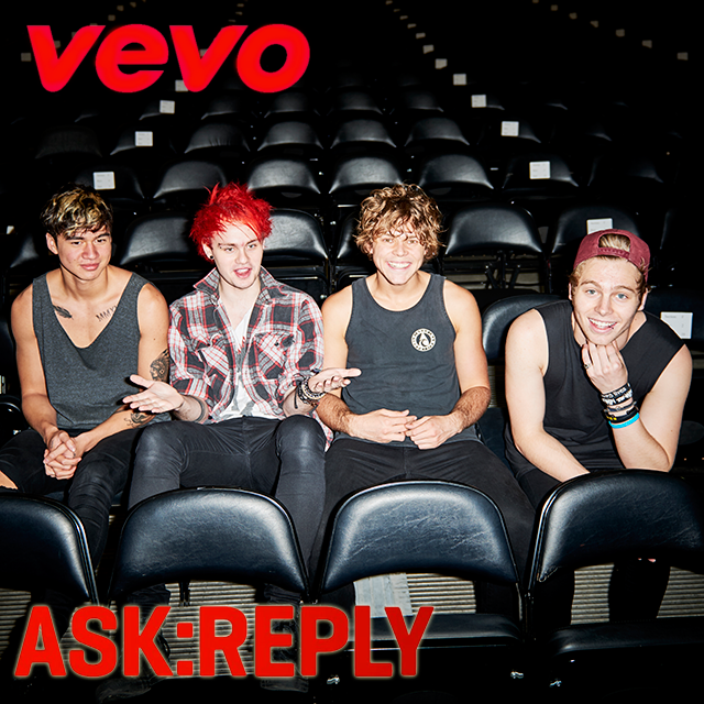 Vevo_AU's tweet photo. SO THIS IS HAPPENING. This week. @5SOS #VevoAskReply! We want YOUR questions!! Use the hashtag #Ask5SOSVevo 😜😜😜 http://t.co/GdO0CJxLWJ