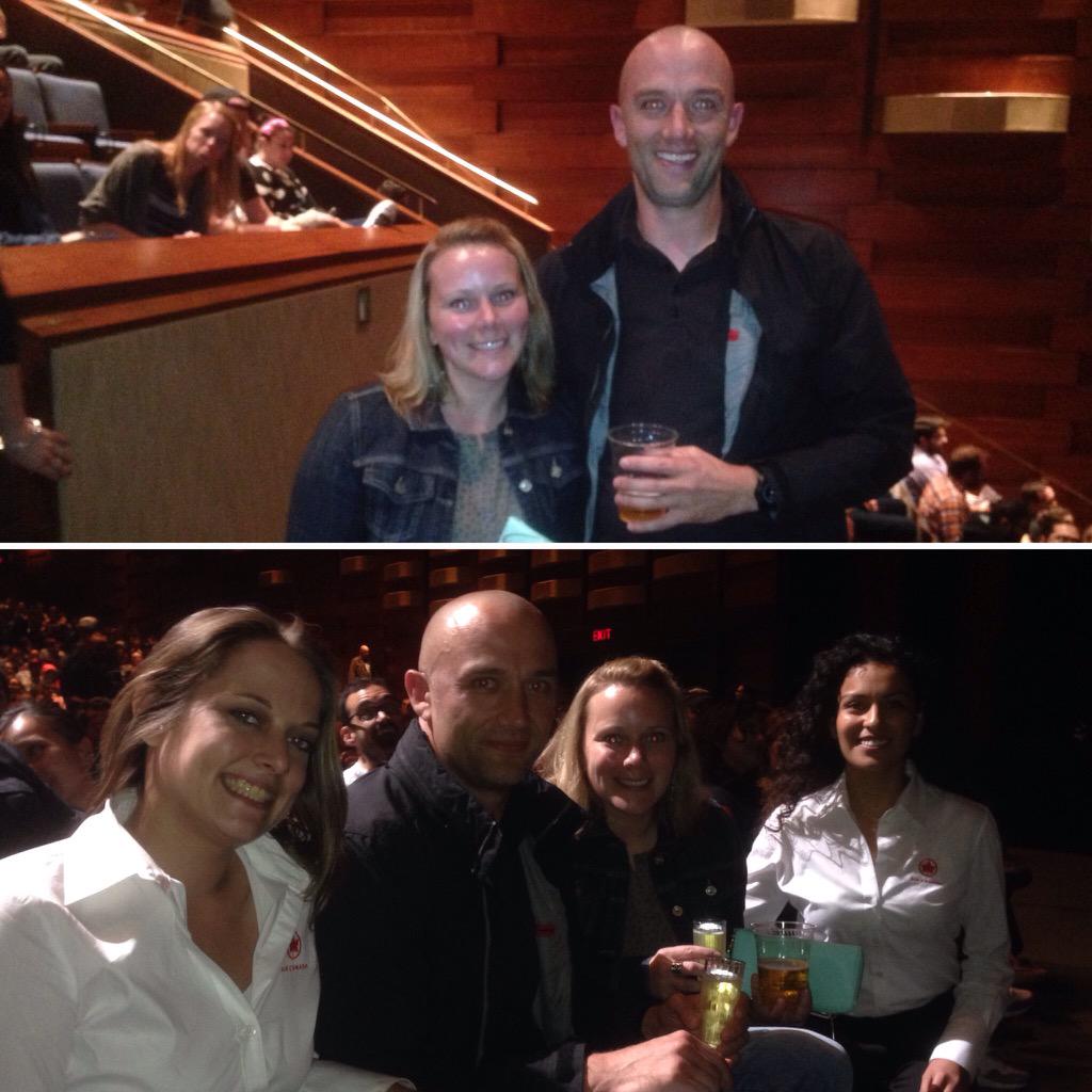 JFL_TORONTO's tweet photo. Way to go Beth and David!! You just got upgraded by @AirCanada - congrats and enjoy the show!! #ACbackstage http://t.co/aWTp0hY9yO