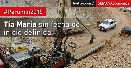 SEMANAeconomica's tweet photo. #PERUMIN2015. #TíaMaría sin fecha de inicio definida, según presidente de #SouthernCopper > http://t.co/FbS2EogwQ6 http://t.co/NHK5M8y9RA