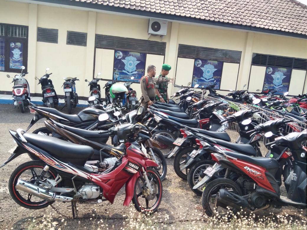 Pagi ini terjaring 24 motor hasil op tim pemantau pendidikan.berkarakter kab purwakarta
