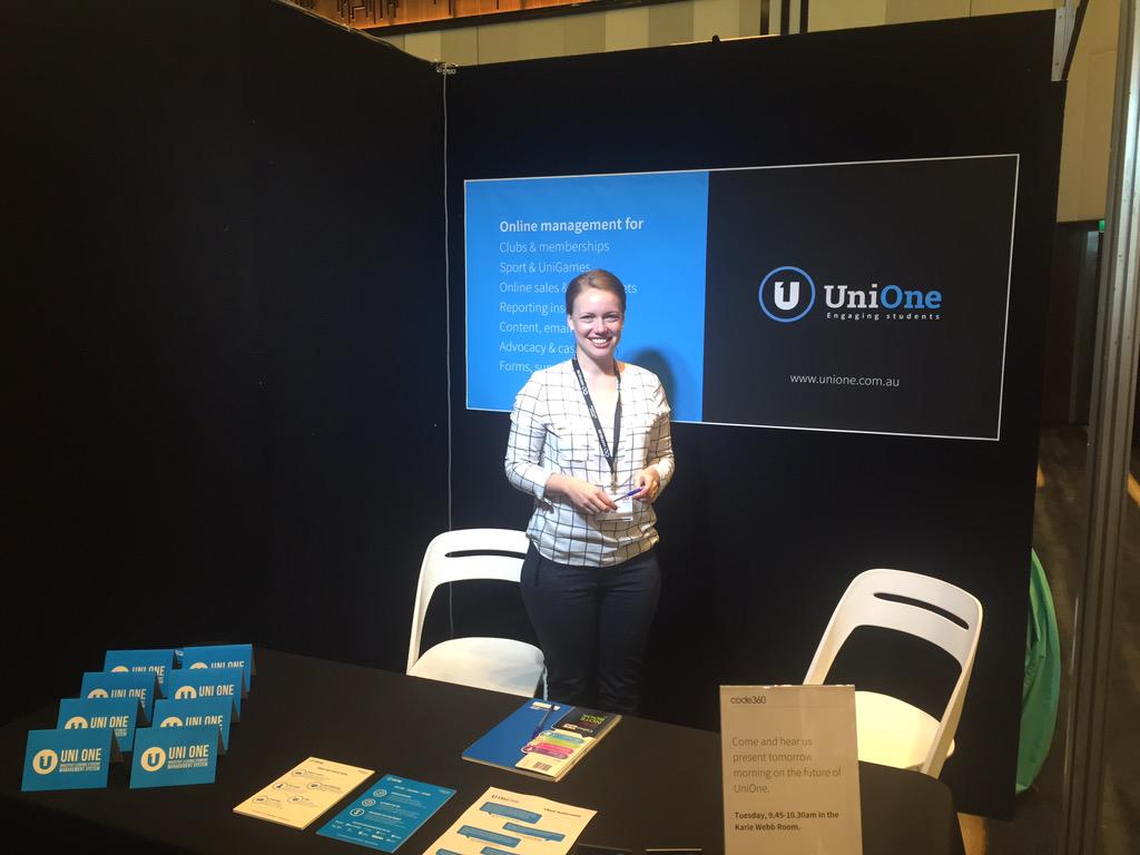 Code360Software's tweet image. We're at the CampusLink trade fair today from 1-5 pm, sharing about UniOne. Come and say hi!