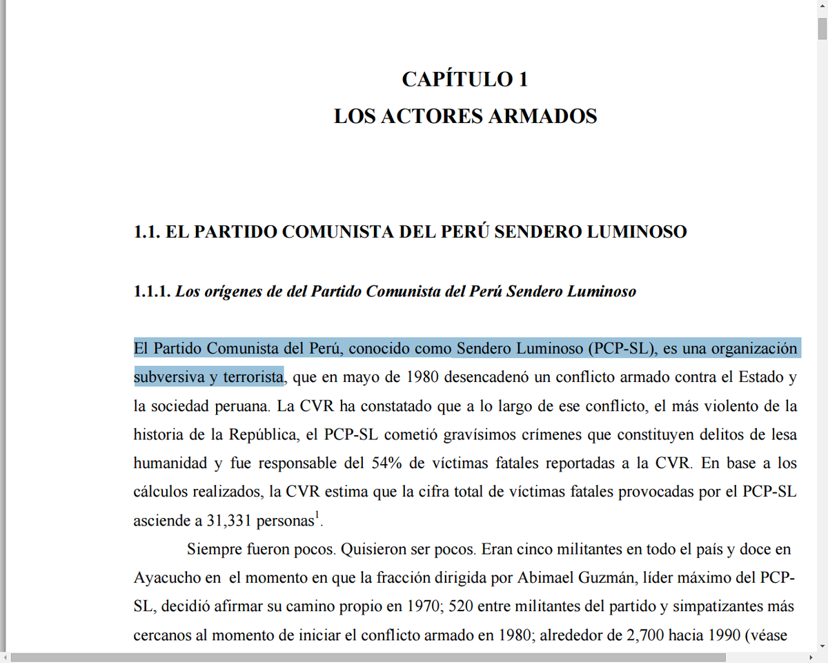 RenZentido's tweet photo. #InformeCVR Tomo 2 Capítulo 1 "Sendero Luminoso (PCP-SL), es una organización
subversiva y terrorista" http://t.co/gnCzKUXyXs