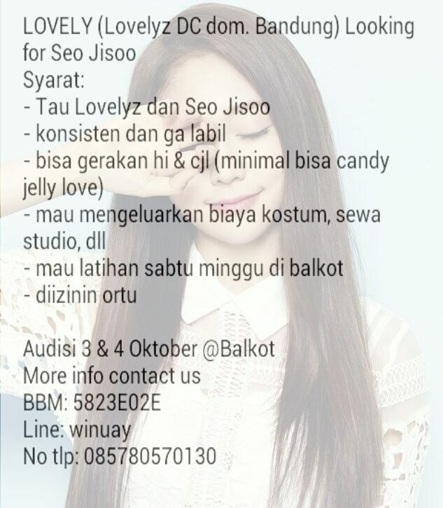 Annyeong~ Lovely dance cover Lovelyz from Bandung open audition for Seo Jisoo -kei