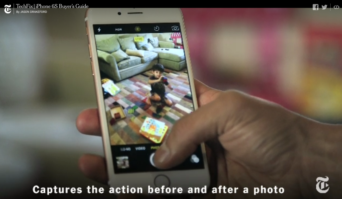 nytimes's tweet photo. Testing iPhone 6s's 3D Touch and Live Photos features http://t.co/hrjknXv72F http://t.co/xuC1F4XFSs