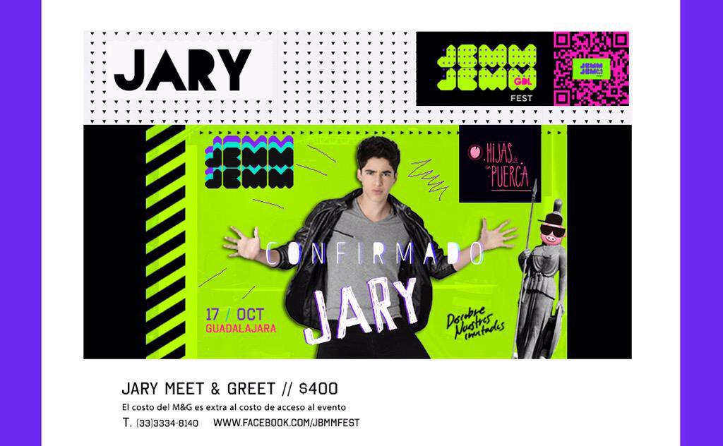 Jary_ElSalvador's tweet photo. #JaryArmy @Jaryoficial es de los primeros confirmados para el #JBMMFest en Guadalajara! @JBMMFest 🙌❤️!!. http://t.co/aacaQ2ri0V