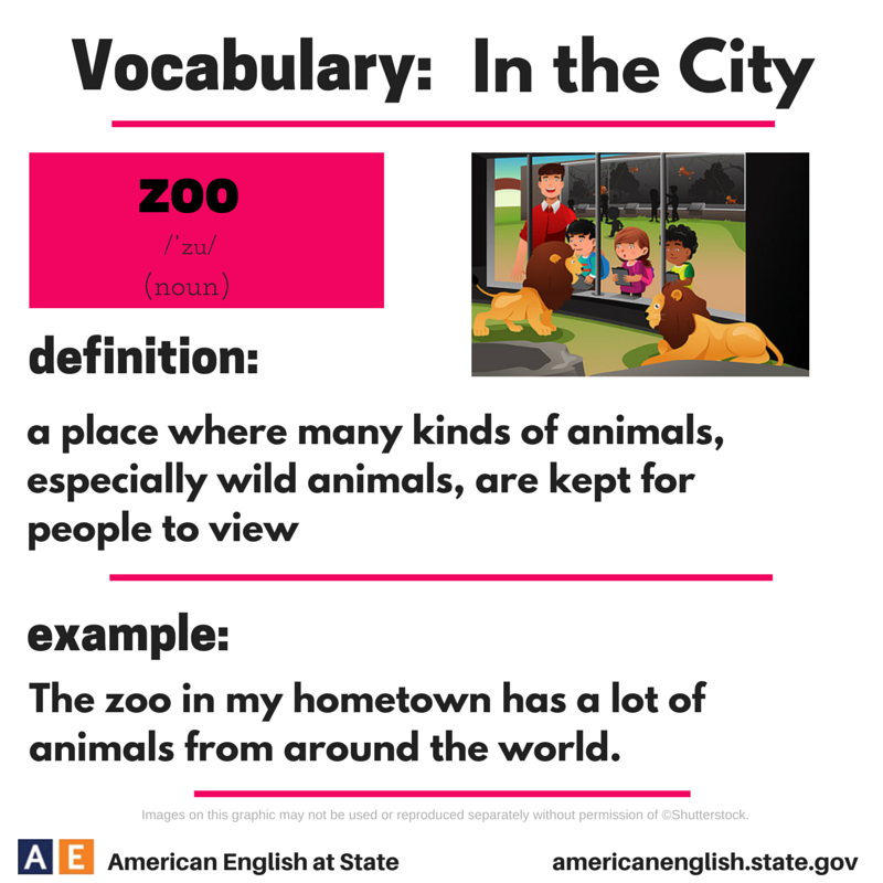 【月水金は#絵を見て英語学習 No.46】どこだ？！-　a place where many kinds of animals, especially wild animals are kept for people to view