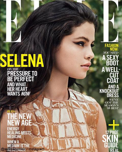 セレーナ・ゴメスが、米ELLE誌のカバーをシェア♡レアな横顔が、キリッ