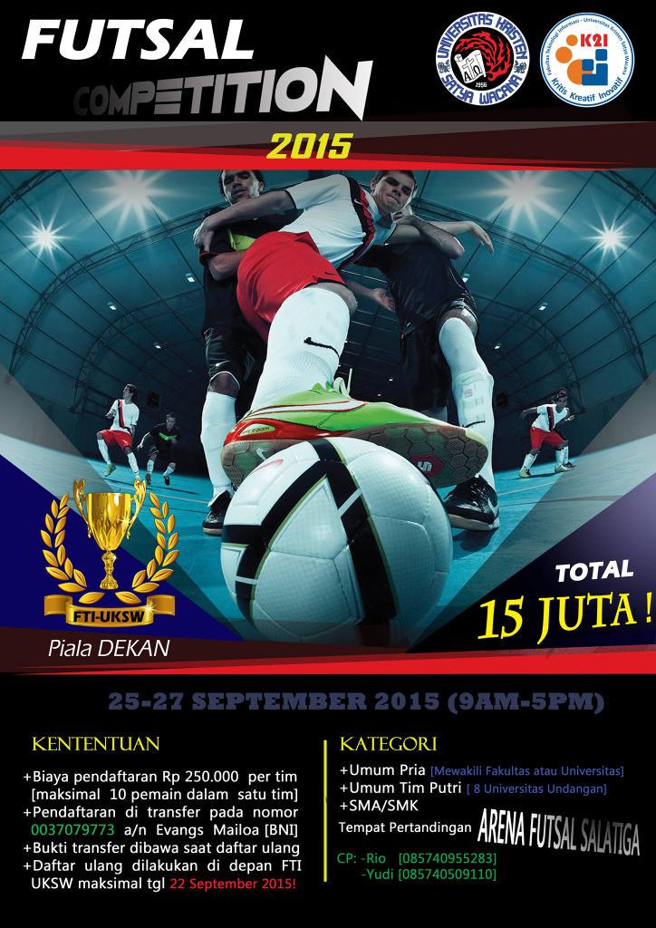 FutsalUKSW's tweet photo. @EFC_UNDIP @HMTM_UPNVYK @UKMFutsalUPN http://t.co/ytl1nAc1rA
