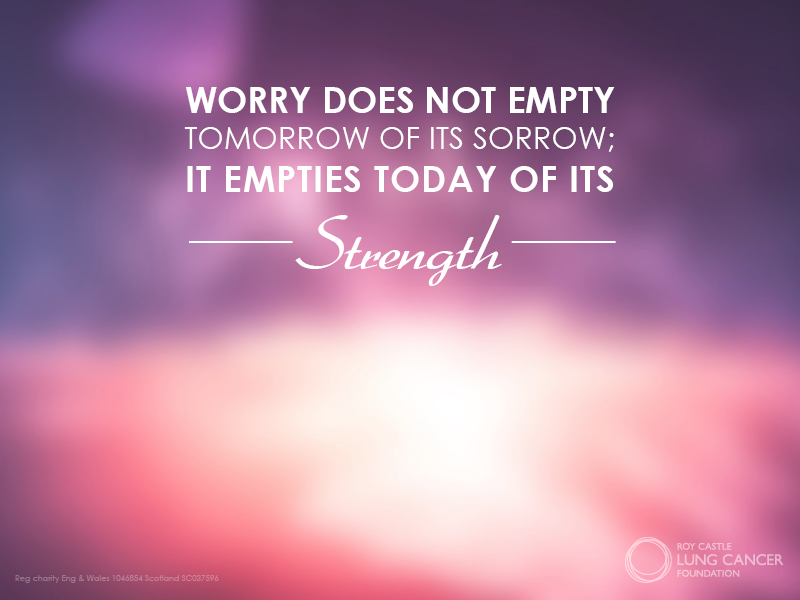Roy_Castle_Lung's tweet photo. Try not to let worry steal your today or tomorrow #Wednesdaywisdom http://t.co/67nJh6SE2H