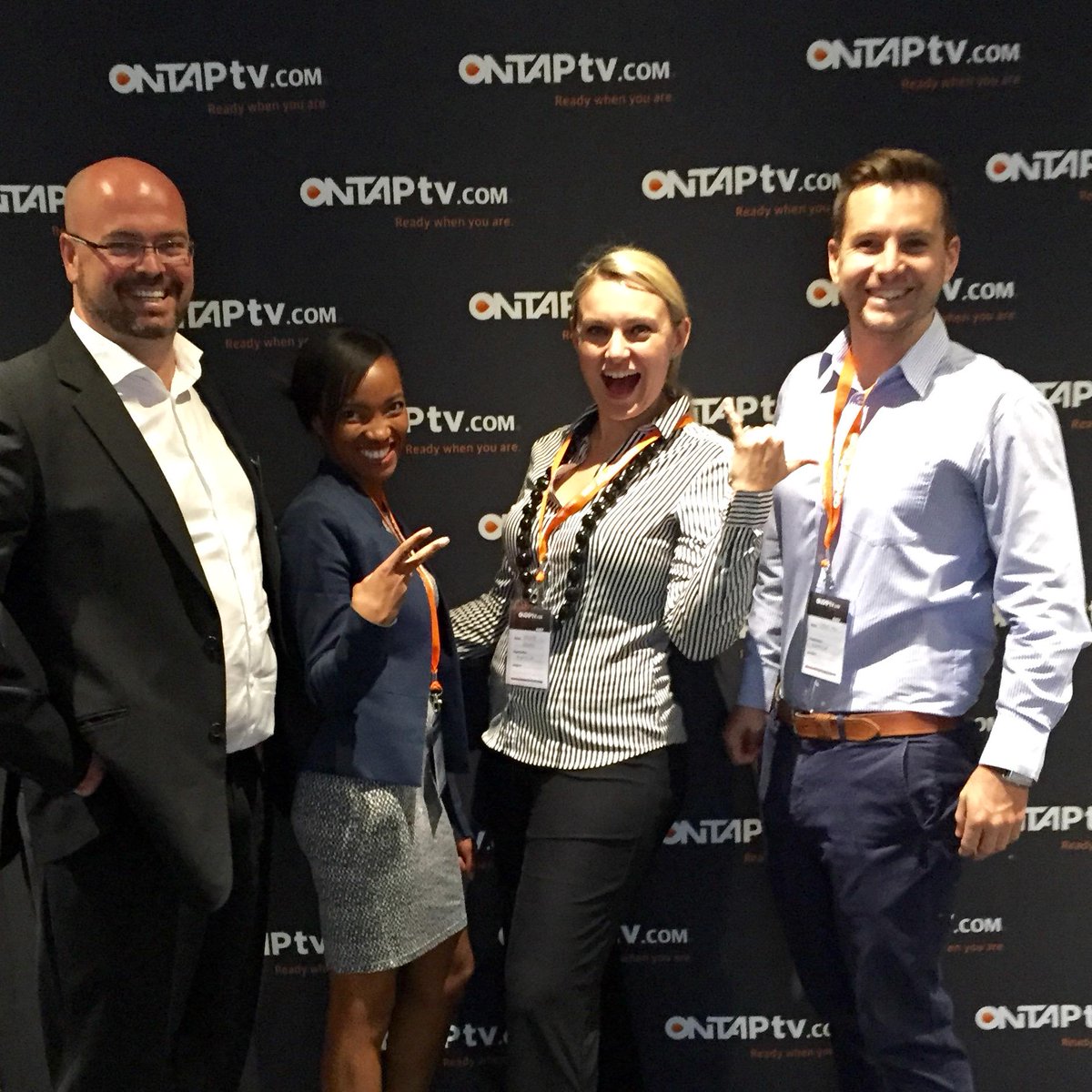 AlwaysOnWiFi's tweet photo. #AlwaysOn representing at the @ONTAPtv launch. #Ontaptv @JoburgHayden @BrooksBrigitte @grantdall @mosa_veni http://t.co/Ob5QmoO2ea