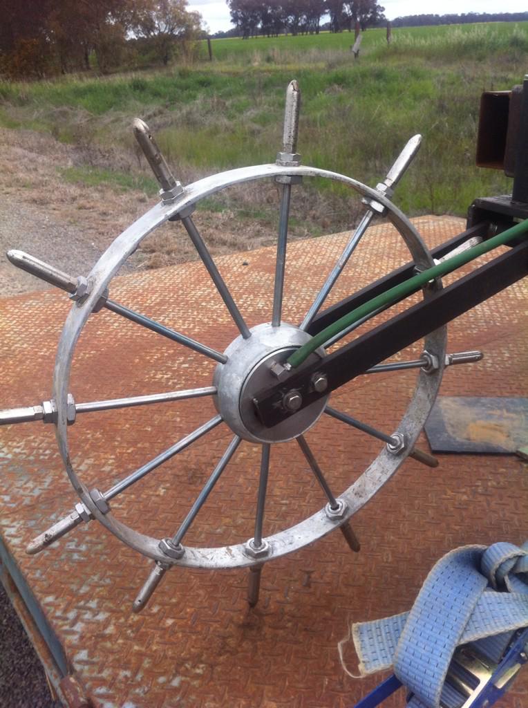 dcook70's tweet photo. #CULTAN spiked wheel injector at Riverine Plains N efficiency field day at Yarrawonga tomorrow. Info @RiverinePlains http://t.co/sFlLetoDTH