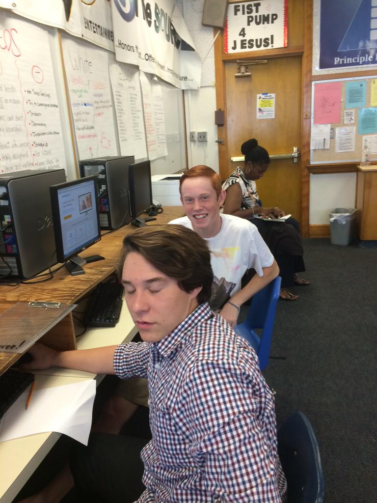 bhsH2Grow's tweet photo. IT duo...and some lady in the back. http://t.co/M06PzDu6KO