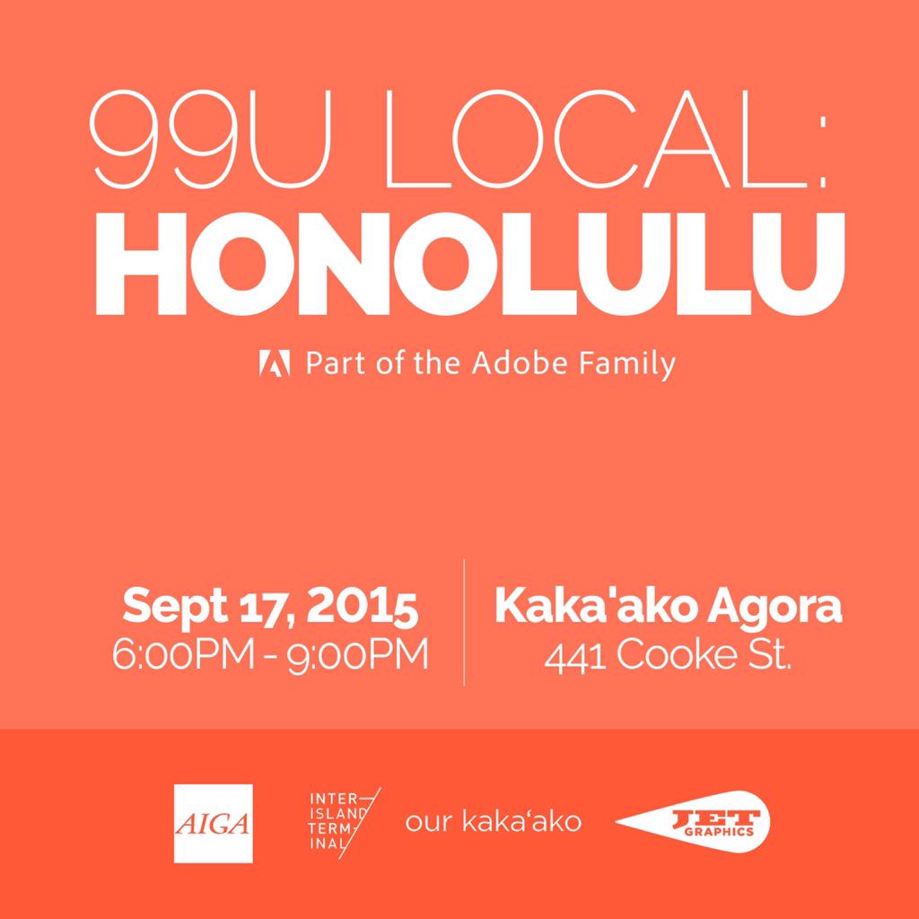 aigahonolulu's tweet photo. Don't miss the FREE #99U Local event happening THIS Thursday! RSVP at http://t.co/eaF7FWVimJ http://t.co/tDOJXGEjzq