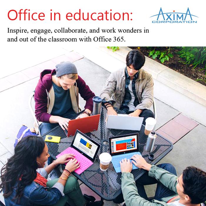 AximaCorp's tweet image. #Axima #Office365 #Education