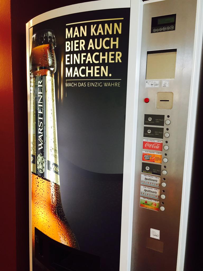casey_dugan's tweet image. Beer vending machine outside the bathrooms at #interact2015 - jusssst in case the bar isn&apos;t open yet... ;)
